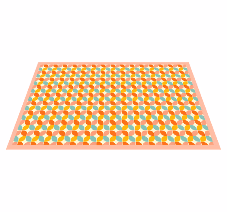 Flerfarvede firkanter geometriske vinyltæpper - TenStickers