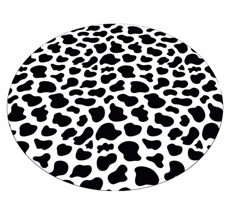 Sort ko dyr print vinyl tæppe - TenStickers