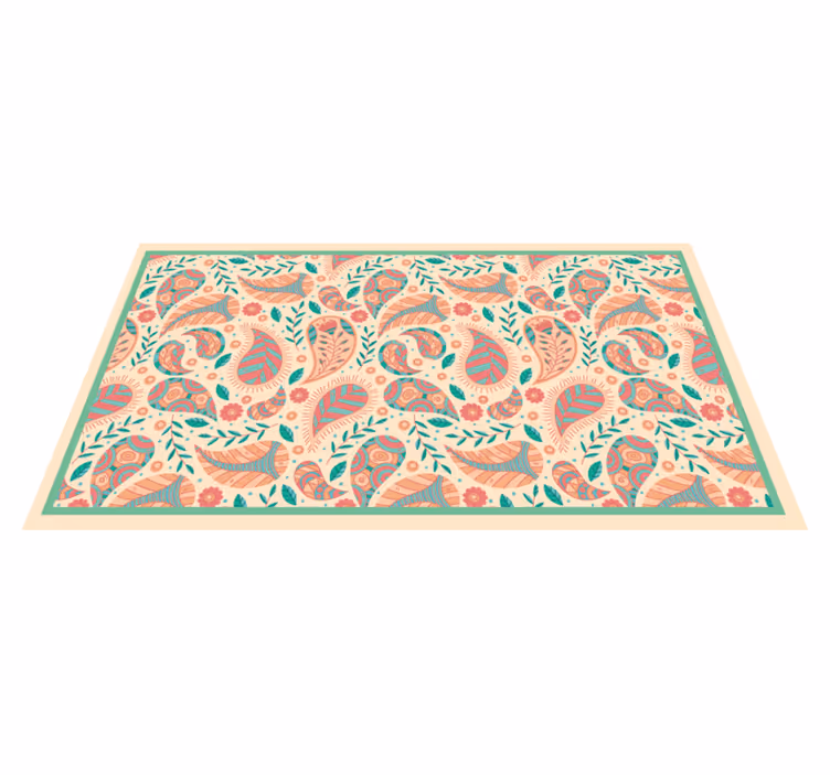 Paisley mønster fusion mandala vinyl tæppe - TenStickers