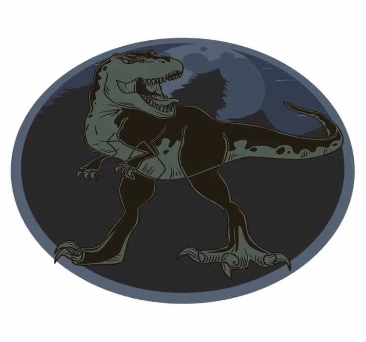Dinosaur illustration vinyltæpper med dyr - TenStickers