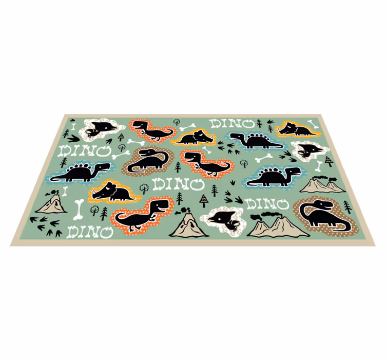 Dinosaur knogler mønster dyretæppe - TenStickers