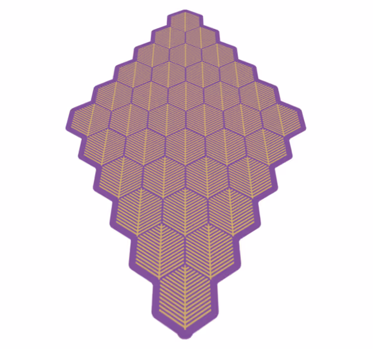 Lilla mosaikfliser vinyltæppe - TenStickers