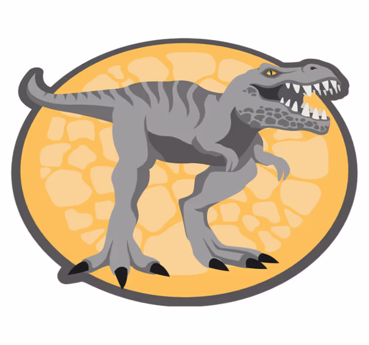 T-rex baggrund håndtegnet dyretæppe - TenStickers