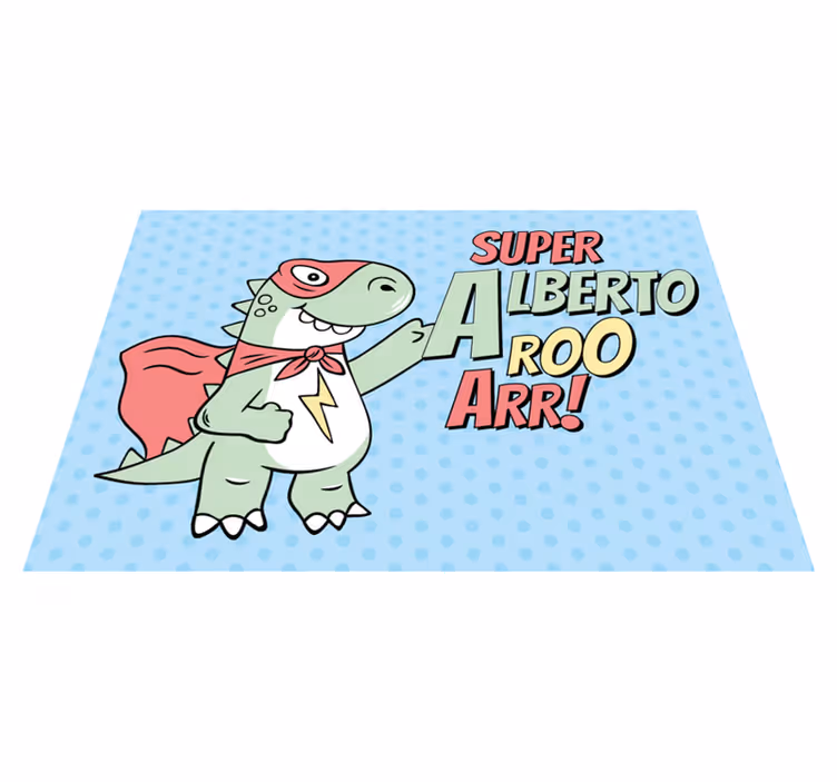 Superhelte-dinosaur vinyl tæppe - TenStickers