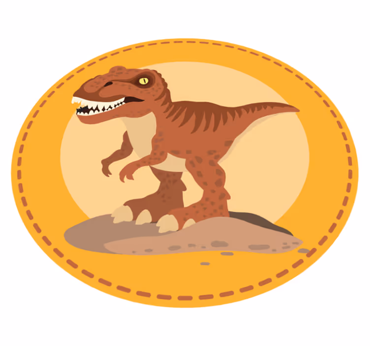 Dinosaur runde tæppe tæppe til børneværelse - TenStickers