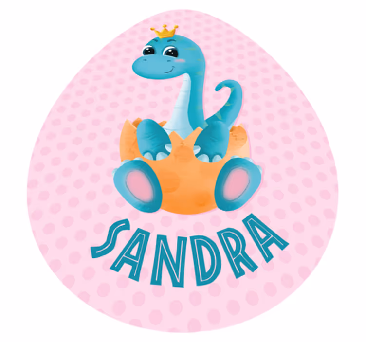 Brugerdefineret dinosaur grafik vinyl tæppe med navn - TenStickers