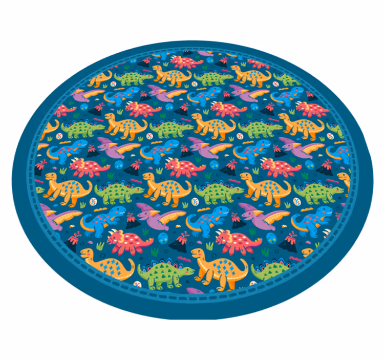 Farverige dinosaurer vinyltæppe - TenStickers