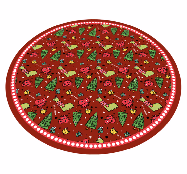 Dinosaurer design tekst lade det sne dyr tæppe - TenStickers