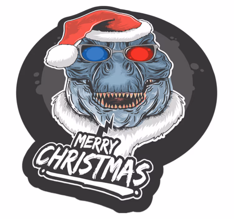 Festlig monsterjubel jule vinyltæppe - TenStickers
