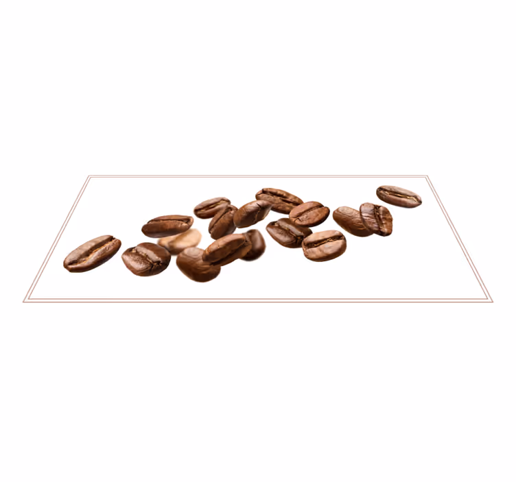 Faldende kaffebønner moderne tæppe - TenStickers