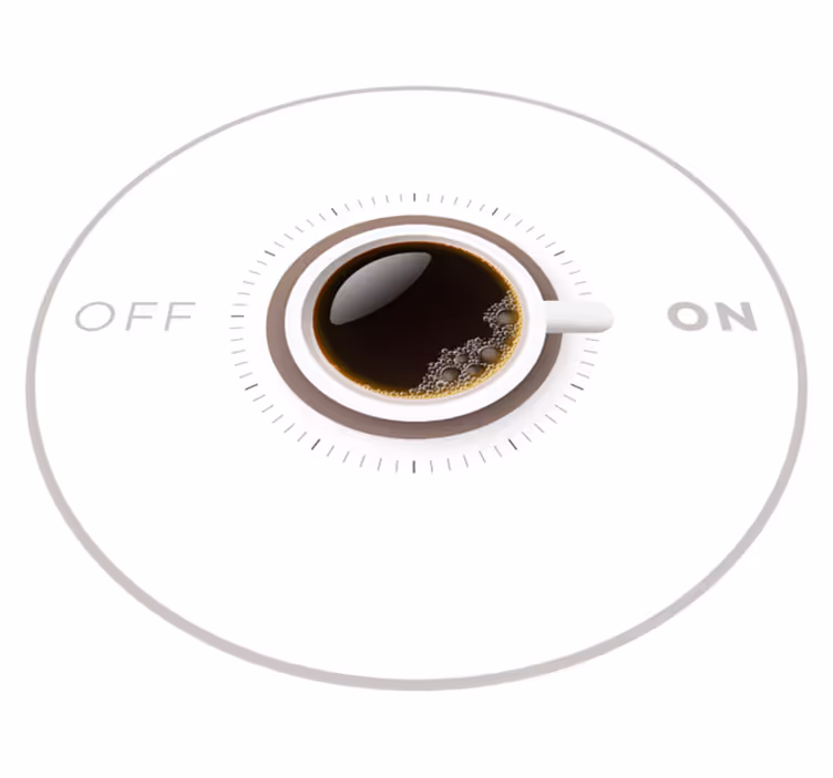 Koffein skifte vinyl tæppe med sætninger - TenStickers