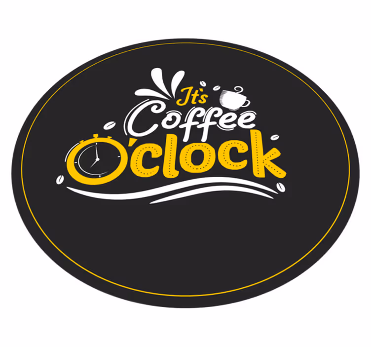Kaffe kl vinyl tæppe med sætninger - TenStickers