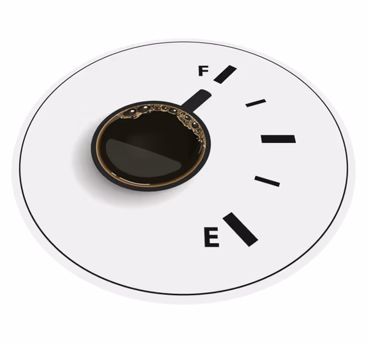 Kaffetidsindikator mosaik vinyl tæppe - TenStickers