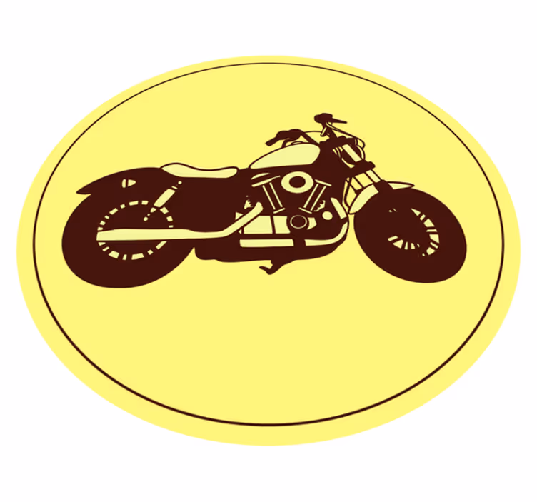 Fancy motorcykel vintage tæppe - TenStickers