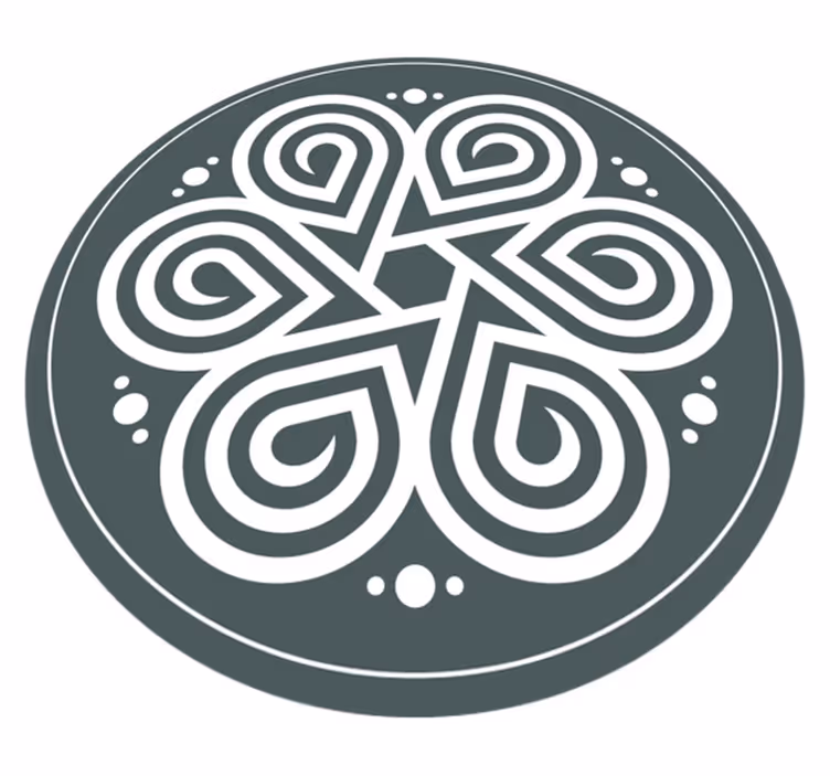 Elegant hvidt ornament vinyltæppe - TenStickers