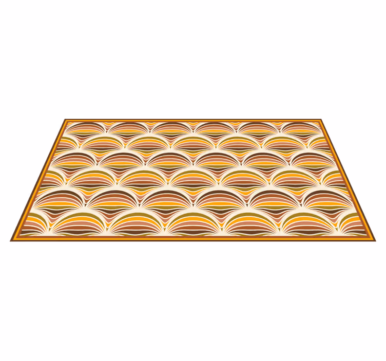 Retro hvirvelmønster geometriske vinyl tæppe - TenStickers