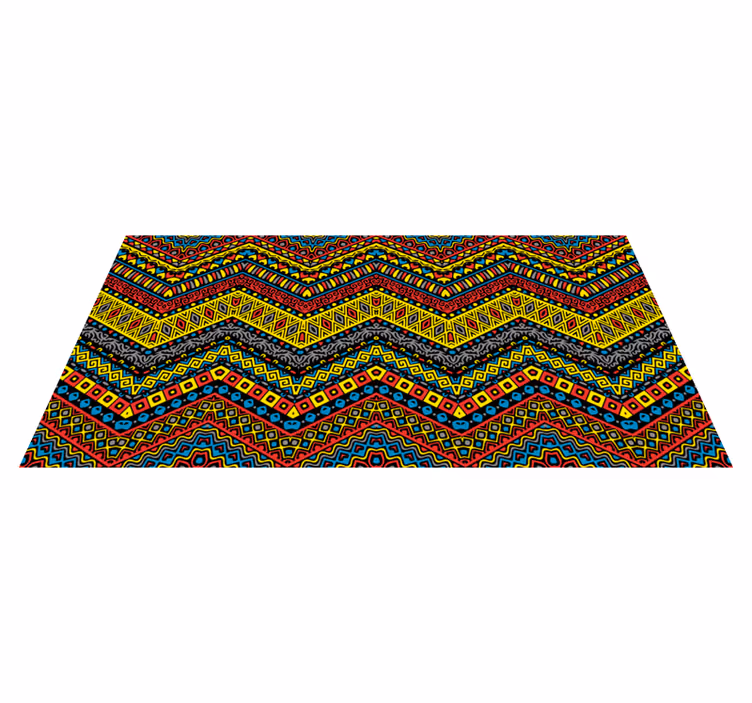 Farverigt tribal vinyl tæppe - TenStickers