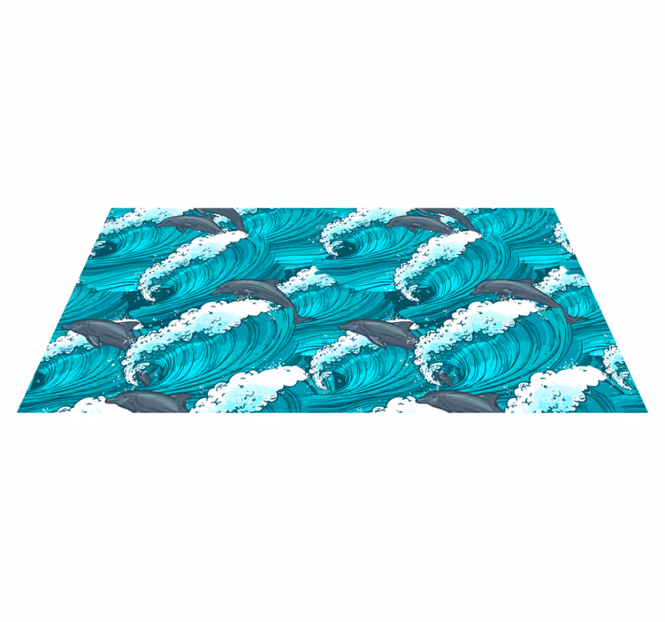 Delfin i havet animalsk vinyltæppe - TenStickers