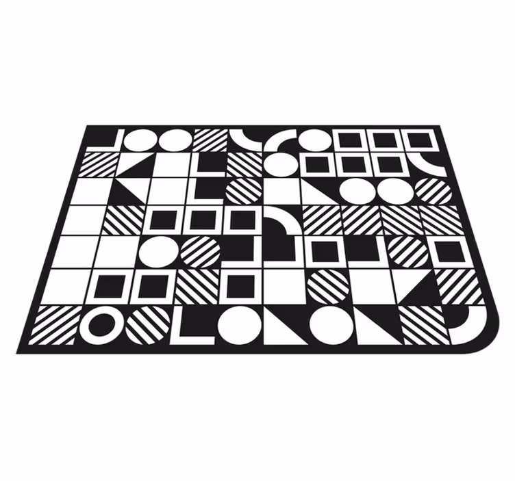 Geometriske former balancerer geometriske vinyl tæppe - TenStickers