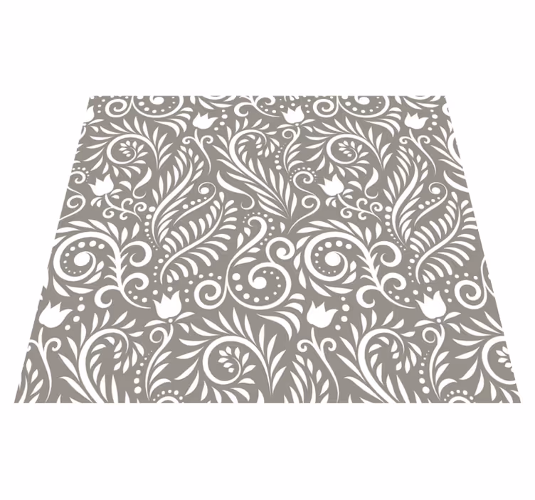 Paisley elegance Blomster og planter vinyltæppe - TenStickers