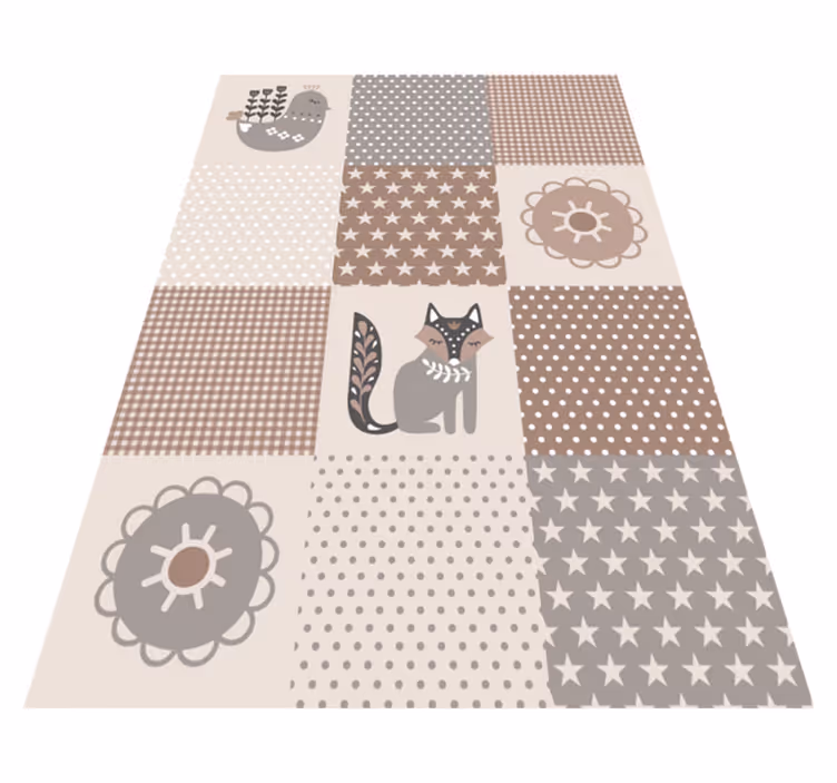 Patchwork-legetid vinyl tæppe - TenStickers