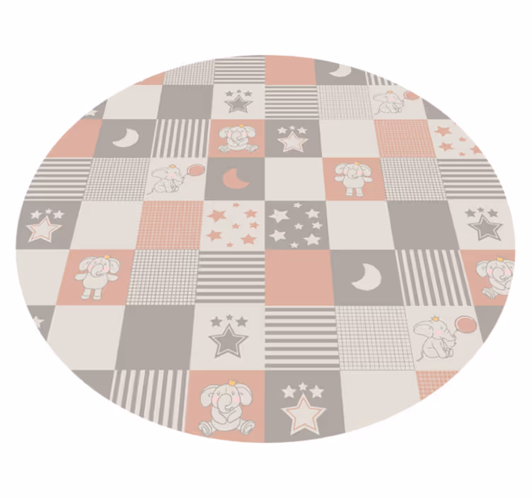 Børns patchwork tæppe til børneværelse - TenStickers
