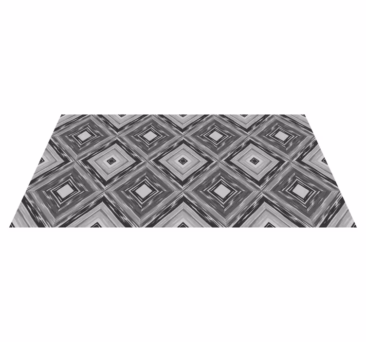 Diamant illusion geometriske vinyl tæppe - TenStickers
