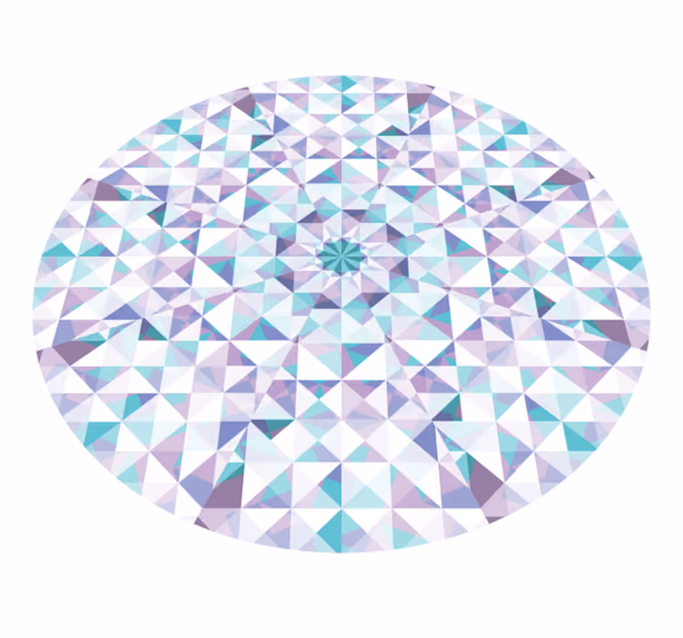 Geometrisk kalejdoskop geometriske vinyl tæppe - TenStickers