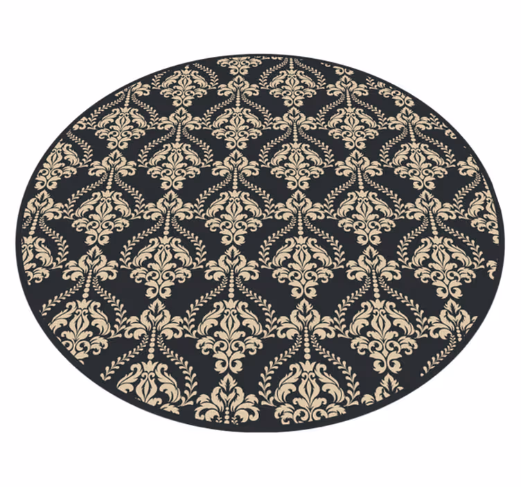Udsmykket mønster overlay vintage vinyl tæppe - TenStickers