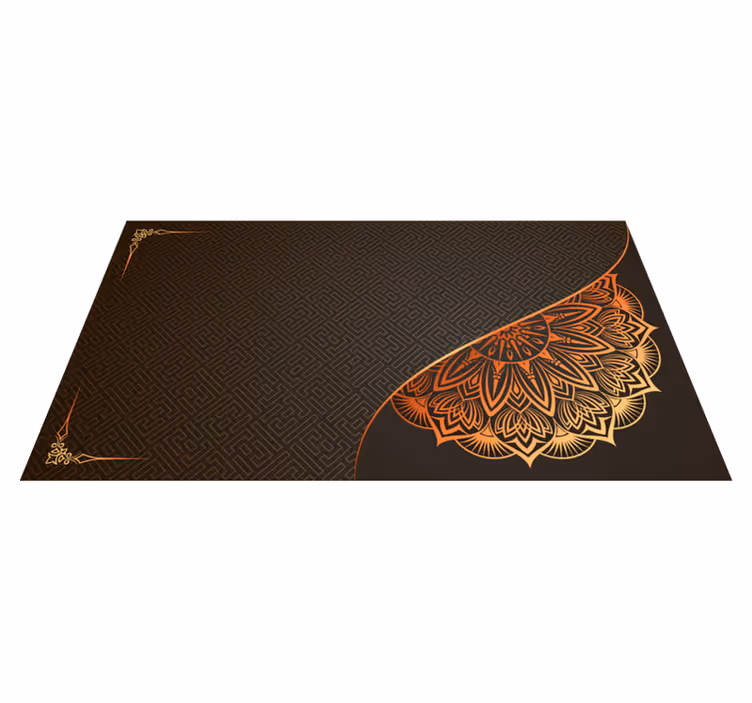 Mandala hjørne design mandala vinyl tæppe - TenStickers
