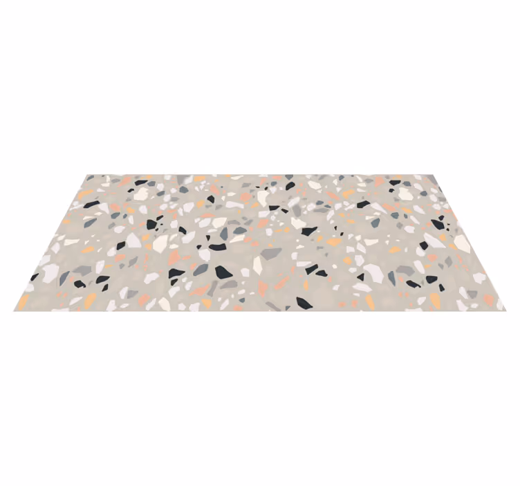 Beige terrazzo tekstur tæppe - TenStickers