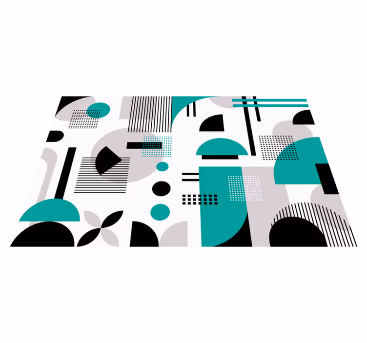 Moderne geometrisk form vinyltæppe - TenStickers