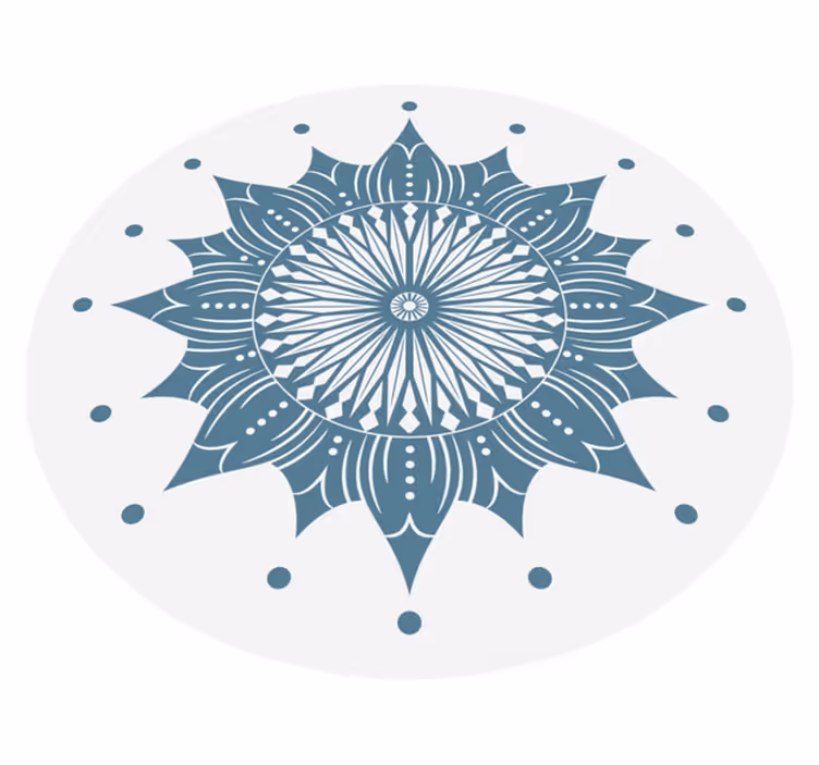 Turkis mandala vinyltæppe - TenStickers