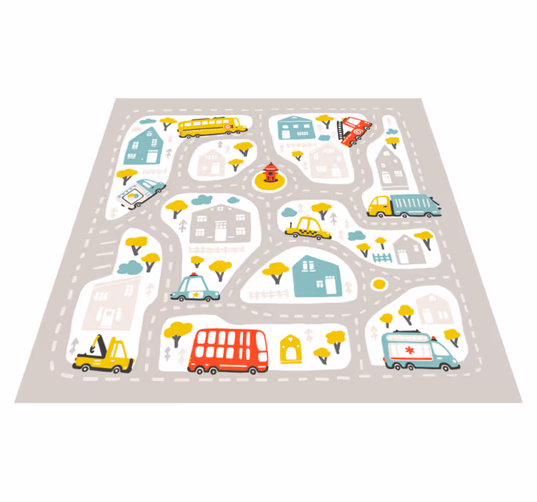 City nordisk stil vinyltæppe - TenStickers