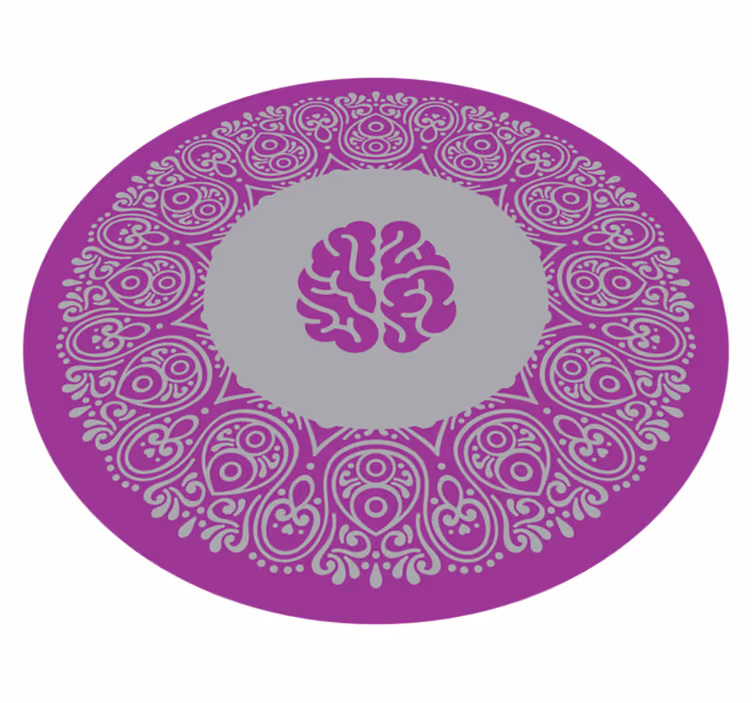 Mandala hjerne design mandala vinyl tæppe - TenStickers