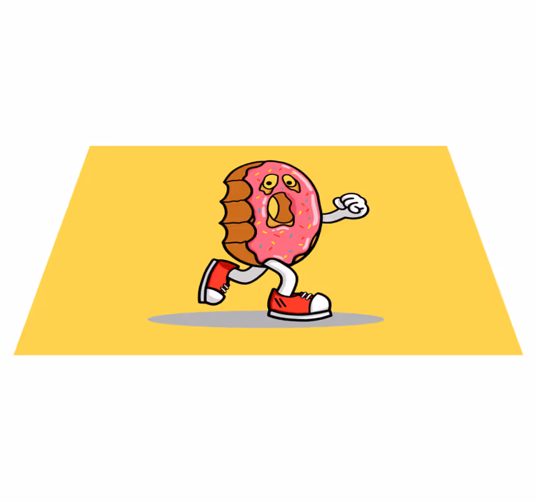 Donut zombie hjerne teen vinyl tæppe - TenStickers