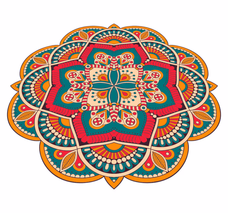 Marokkansk mandala vinyltæppe - TenStickers