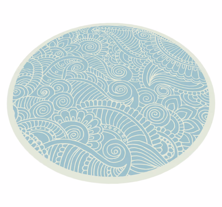 Hvirvlende mandala mandala vinyl tæppe - TenStickers
