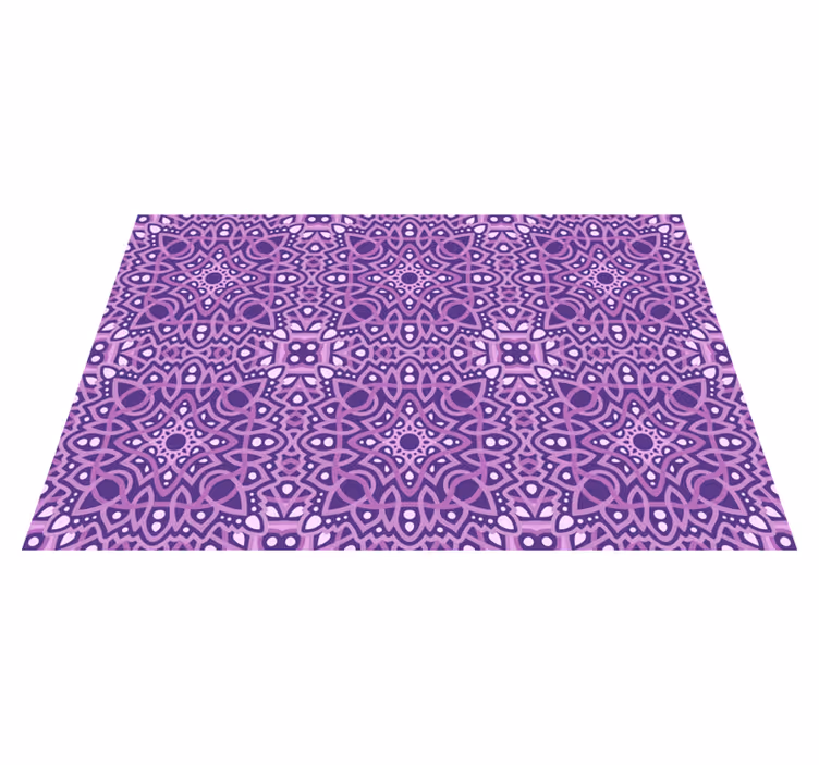 Mandala lilla fliser mandala vinyl tæppe - TenStickers