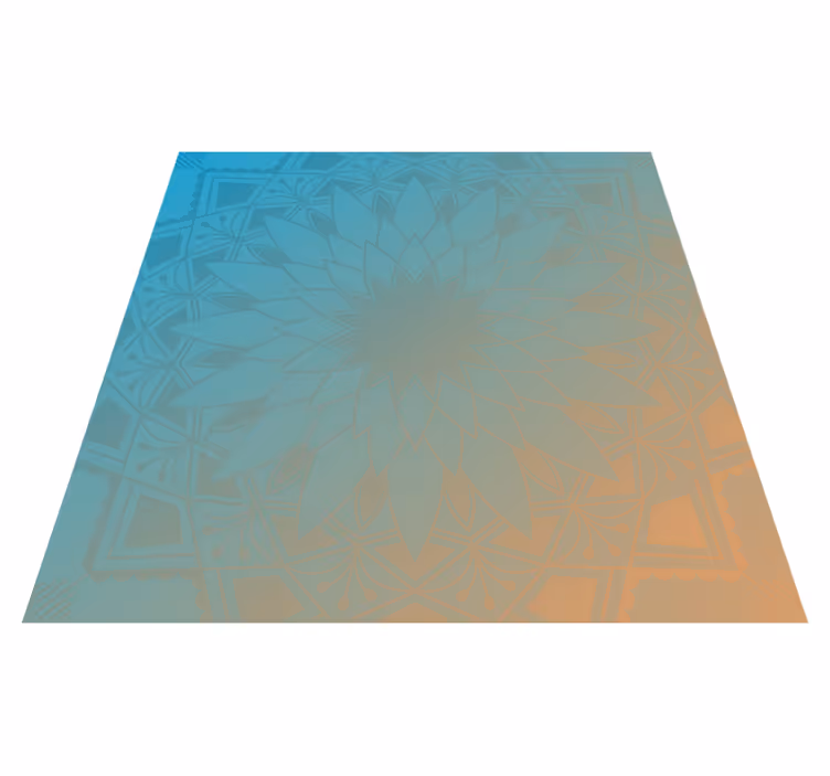 Mandala gradient mandala vinyl tæppe - TenStickers