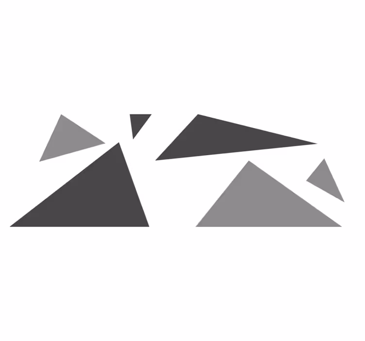 Grå trekant geometriske vinyltæpper - TenStickers