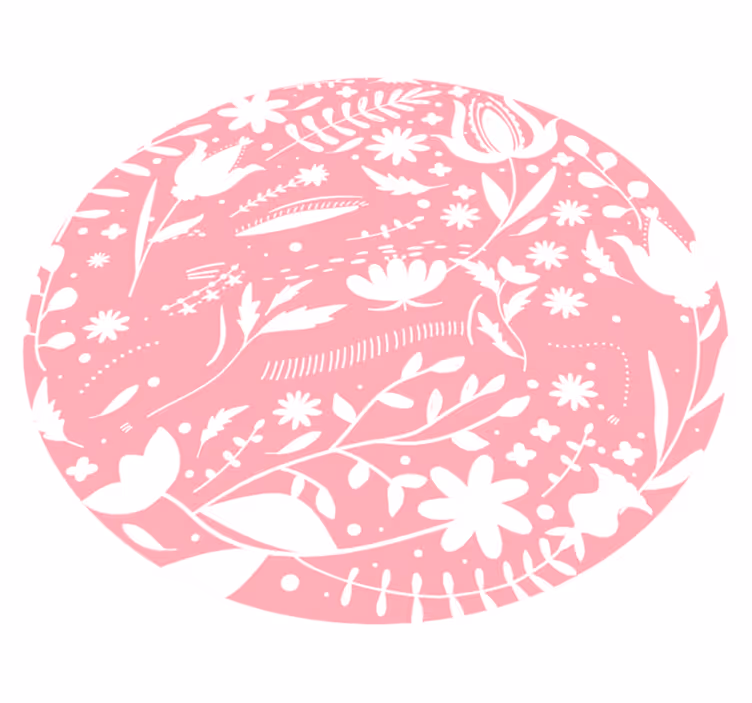Botaniske motiver Blomster og planter vinyltæppe - TenStickers