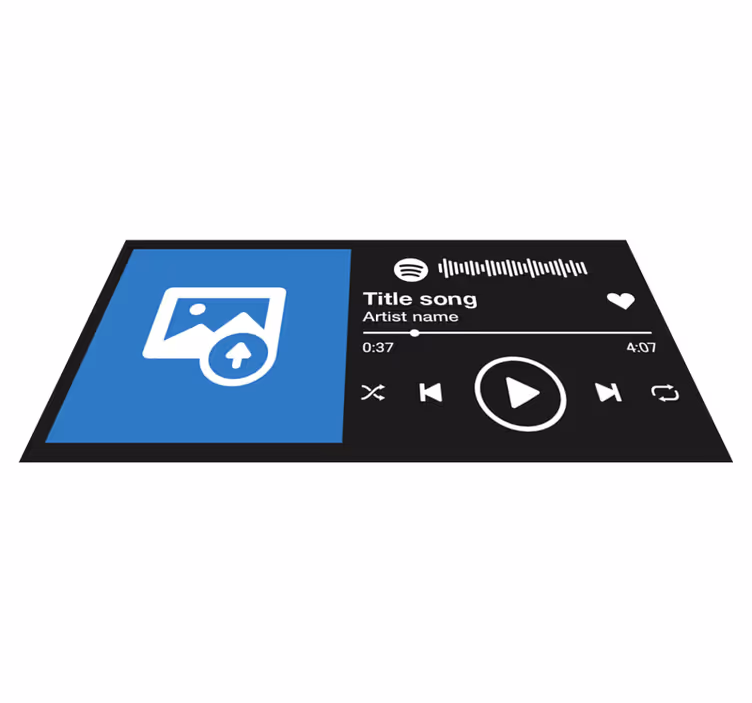 Spotify musik med tekst og billede tilpas mat - TenStickers