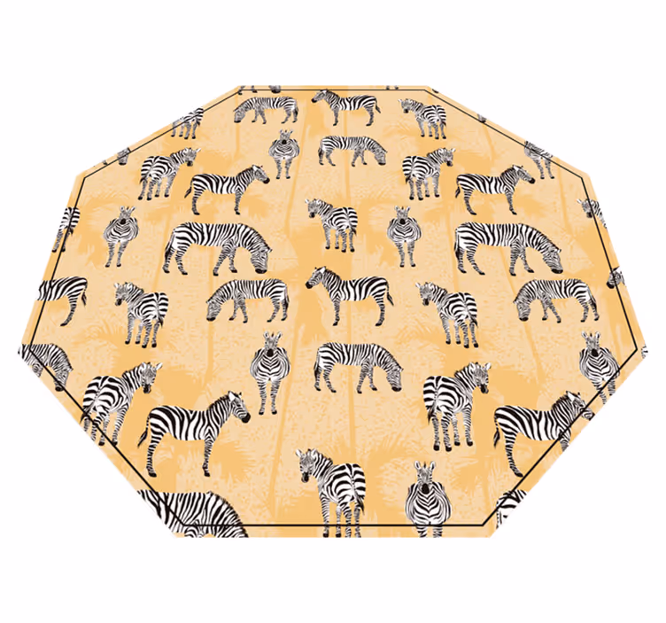 Zebra safari mønster vinyltæppe med dyreprint - TenStickers
