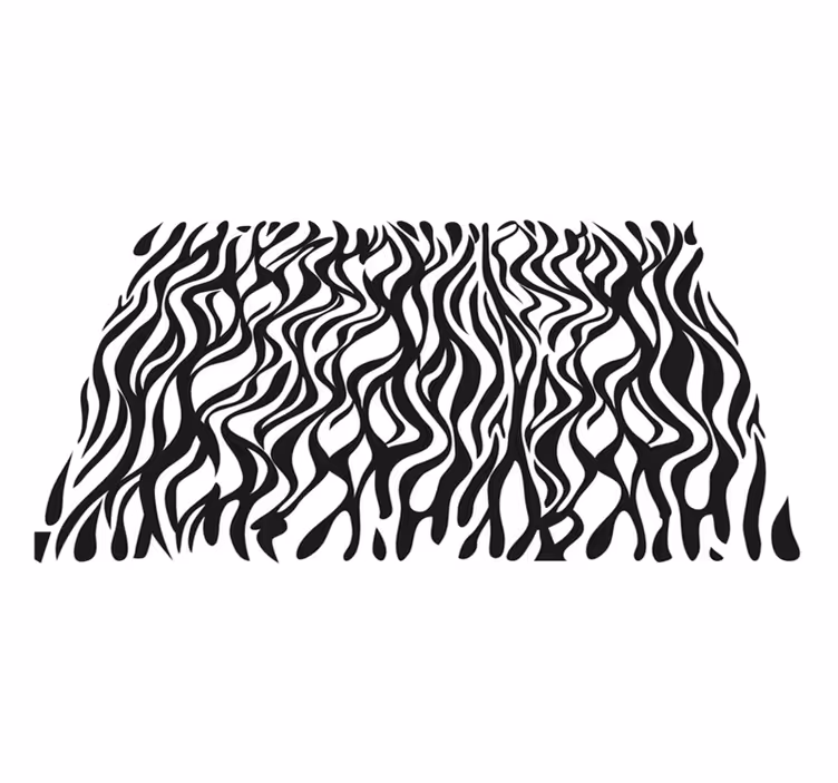 Zebra-inspireret mønster vinyltæppe med dyreprint - TenStickers
