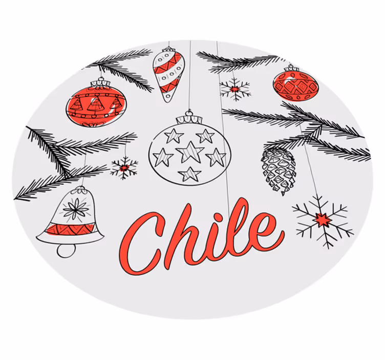 Juledesign med chile flag tilpasset tæppe - TenStickers
