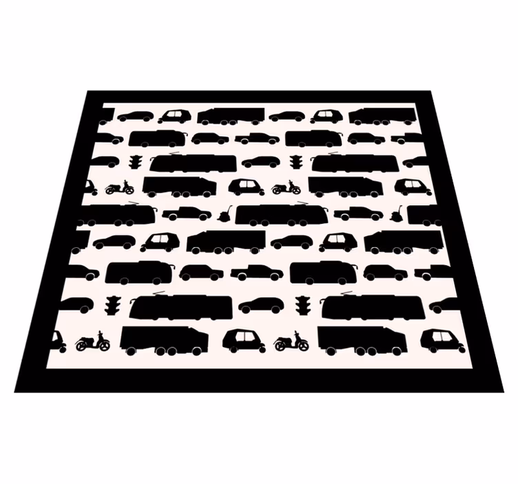 Afhent lastbil børn vinyl tæppe - TenStickers