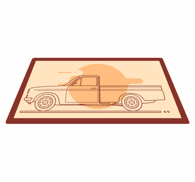 Illustration af legetøjskøretøj tæppe til børneværelse - TenStickers