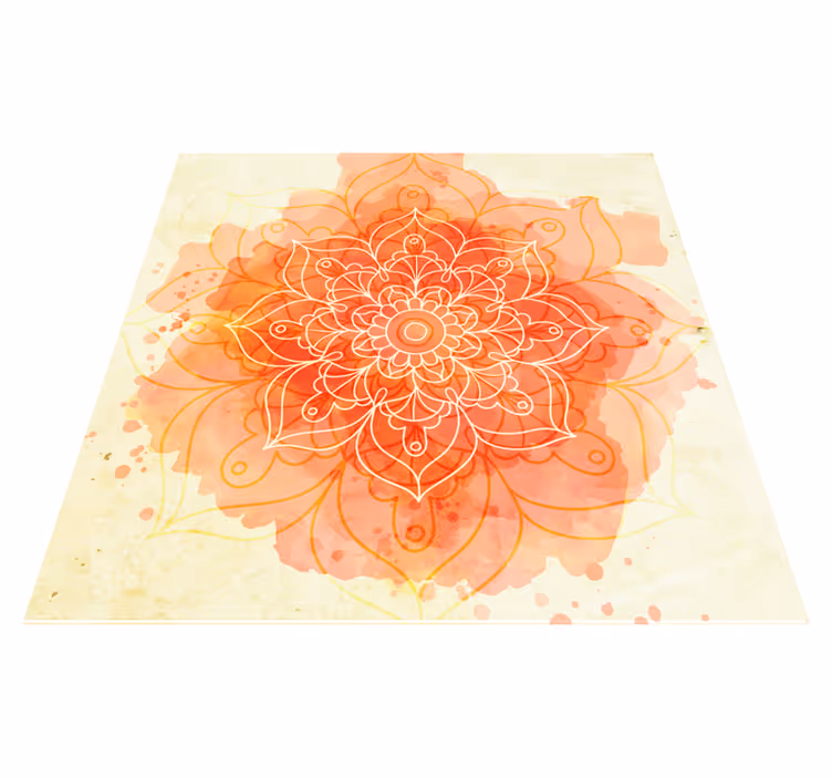 Lotus mandala design blomster tæppe - TenStickers