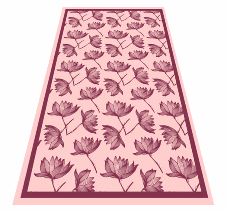 Blomstermønster dekoration Blomster og planter vinyltæppe - TenStickers